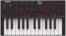 Akai MPK Mini IV Black 25-Key MIDI Controller with MPC Pads for Music Production