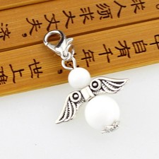 50 Pcs Angel Wing Spacer Metal Charm Beads for DIY Bracelets Necklace Jewellery
