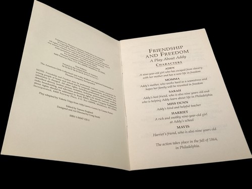 FRIENDSHIP AND FREEDOM ABOUT ADDY PLAY SCRIPT BOOK AMERICAN GIRL COLLECTION - Picture 2 of 3