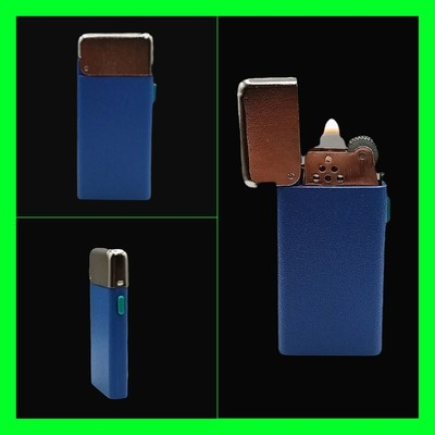 #ad Unique Vintage Push Button Flip Top Petrol Cigarette Lighter In Working Order $124.99