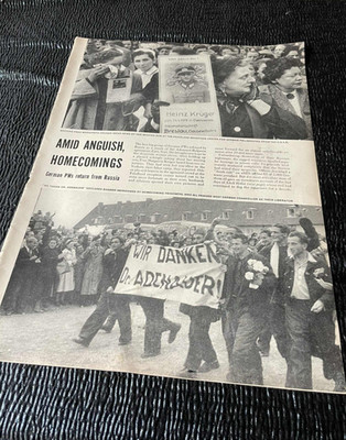 Amid Anguish Homecomings German POWs From Russia 1955 LIFE Magazine Article