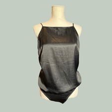 Abercrombie  Fitch Coquette Open Back Bow Bodysuit XL Square Neck Sleeveless