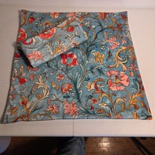 Set of 2 Golden Lily Wildflower Pillow Covers 18x16 Sleek Smooth Blue Orange Set