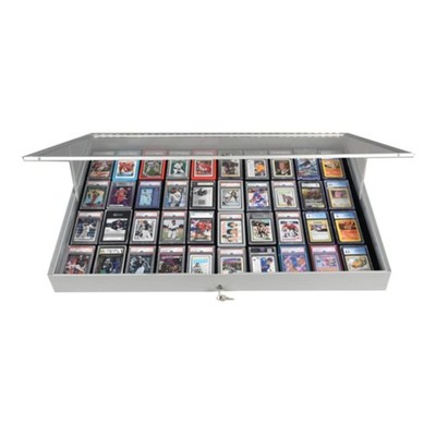 EVORETRO Lockable Aluminum Display Case 36 x 24 x 4'' Silver  Secure Showcase for