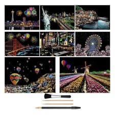 Scratch Art Rainbow Painting PaperA4, Womens Hobbies DIY Art Crafts for Youth...
