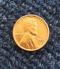 1955 S Gem Red AU US Lincoln Wheat Cent Penny