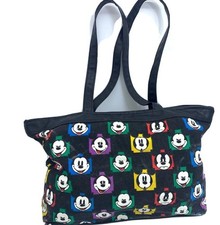 DISNEY MICKEY MOUSE All Over Print Tote Travel Zip Duffel Lightweight Bag.