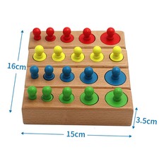 Montessori Cylinder Socket Puzzle Baby Development Educational Wooden Toy