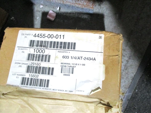 NEW GBC GENERAL 4455-00 THRUST BALL BEARING 1/2" BORE