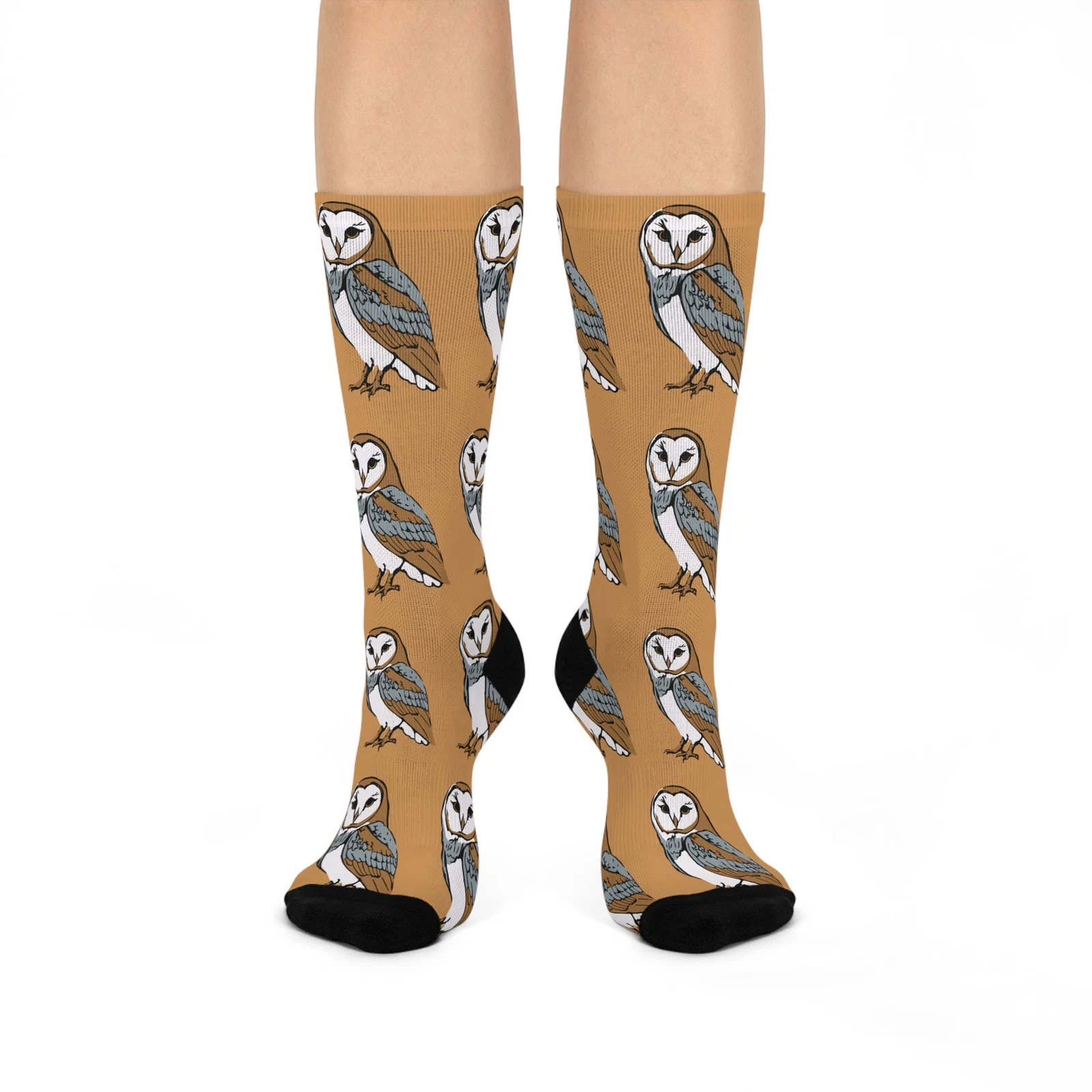 Barn Owl Pattern Socks