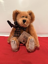 Boyds Mohair Bear Carter M. Bearington Handmade Collectible with Scarf & Tag