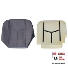 Front Driver Side Bottom Replacement Seat Cover Cloth Dark Gray and Bottom