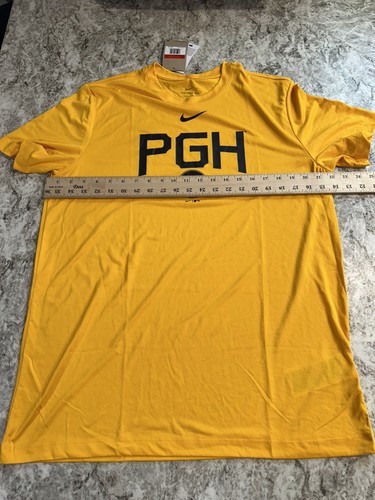 Gepflegtes Herren Nike Pittsburgh Pirates Dri Fit Tee gelb SS Large MLB T-Shirt - Bild 8 von 10
