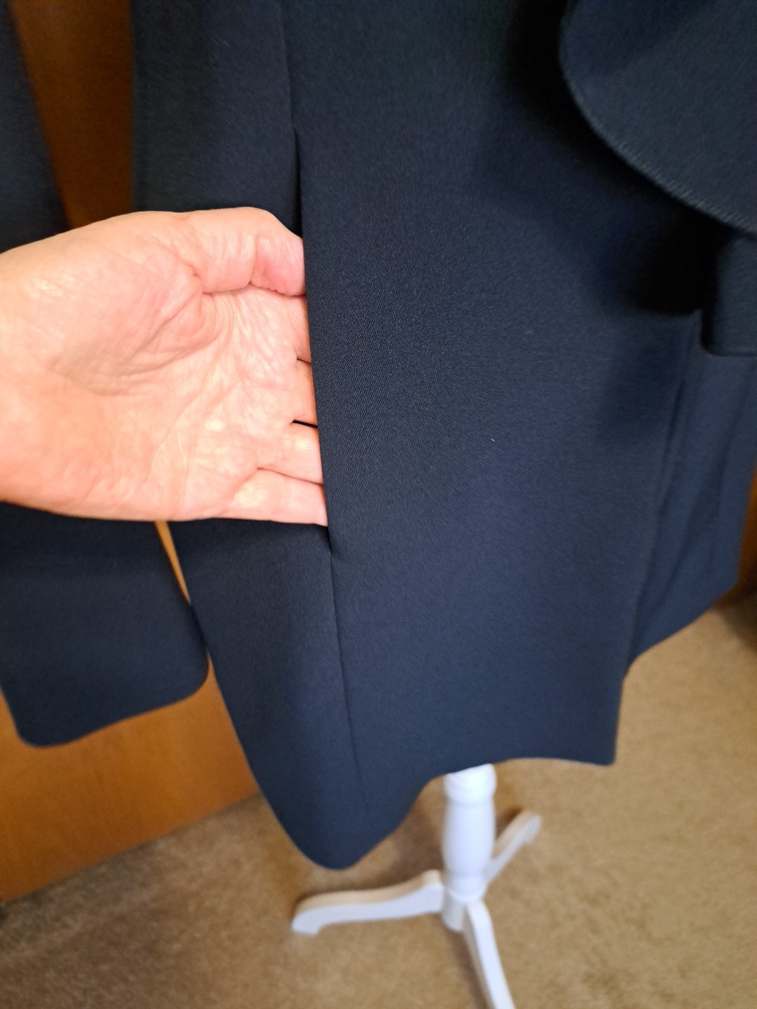 Zara Basic Women's Navy Lined Long Jacket Blazer … - image 2