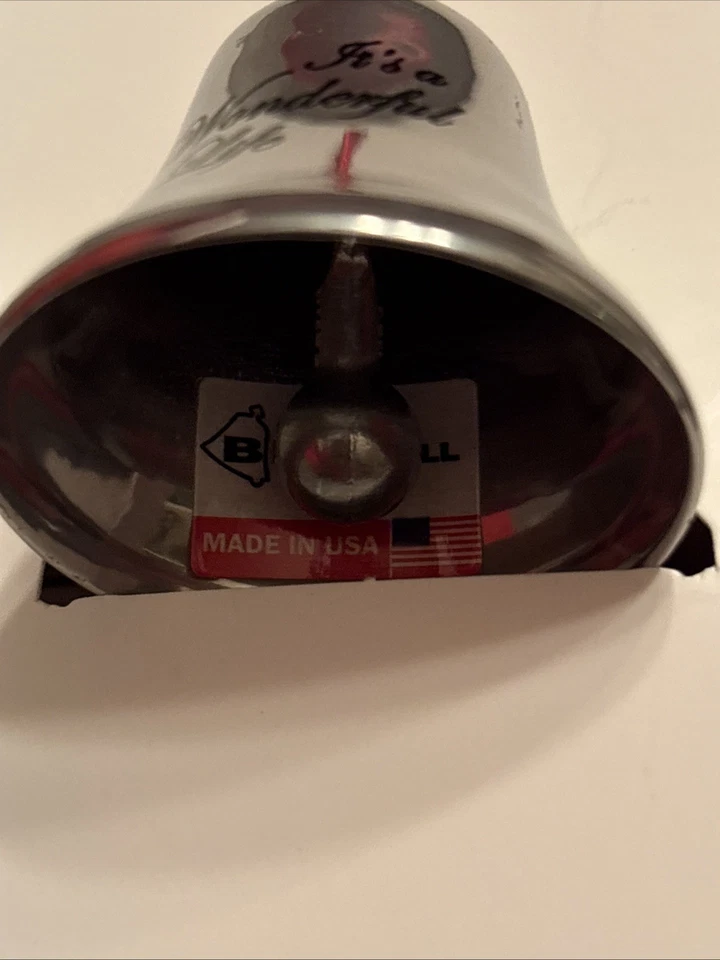 Nuevo Adorno de Navidad It's A Wonderful Life Campana en Caja Película EE. UU. Stewart Foto 4 de 4