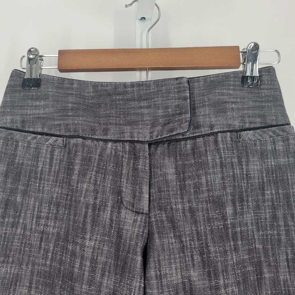 Pantalones de vestir grises vintage Y2K Isabella Rodriguez para mujer talla 4 pierna ancha acampanada Foto 3 de 4