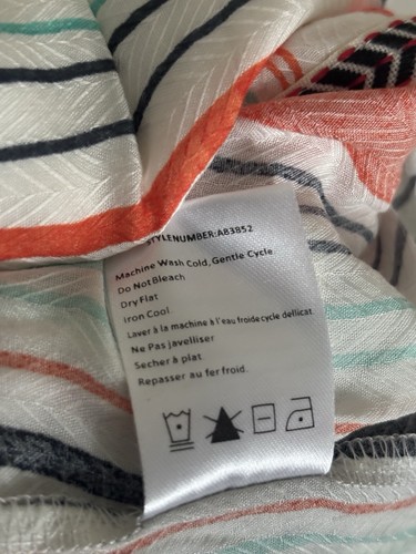 NWT Anthropologie One September Wrap Skirt Medium Embroidered Orange Blue White - Picture 6 of 8