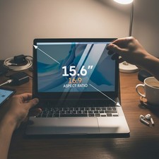 15.6 Inch Laptop Privacy Screen for 16:9 Aspect Ratio Widescreen, Removable A...