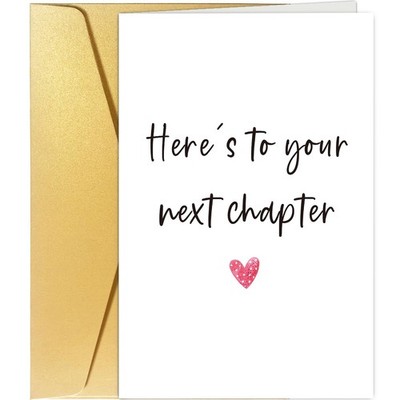 New Job Card, Good Luck Greeting Card, Colleague Leaving Gift, White