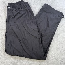 VTG Nike Windbreaker Pants Mens XL Black Unlined Drawstring Zip Ankle Track