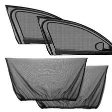 4pcs Car Front & Rear Side Window Screen Sun Mesh Shade Cover Sunshade Visor US