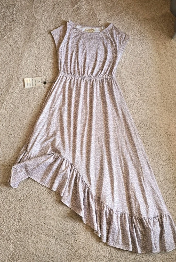 Gorgeous BNWT Joyfolie Mia Joy girls Liza dress In Neutral Leopard, size 7