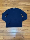 J. Crew Womens 100% Cashmere Pullover Crew Neck Sweater Size XS Navy Blue