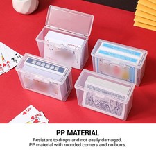 1-10Pack Playing Card Deck Cases Clear Plastic Game Card Box Holder Organizer