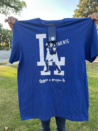 In Hand 2025 LA Dodgers Hololive Ina’nis X-Large T-Shirt