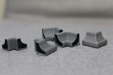 Scotia Floor Beading Corner Fitting Inner/Outer Corners 10pcs For 18x18 mm Grey