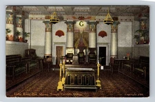 Colorado Springs CO-Colorado Lodge Room East Masonic Temple Vintage Postcard PC