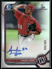 Andry Lara 1st 2022 Bowman #BCP-70 Chrome Refractors #/499