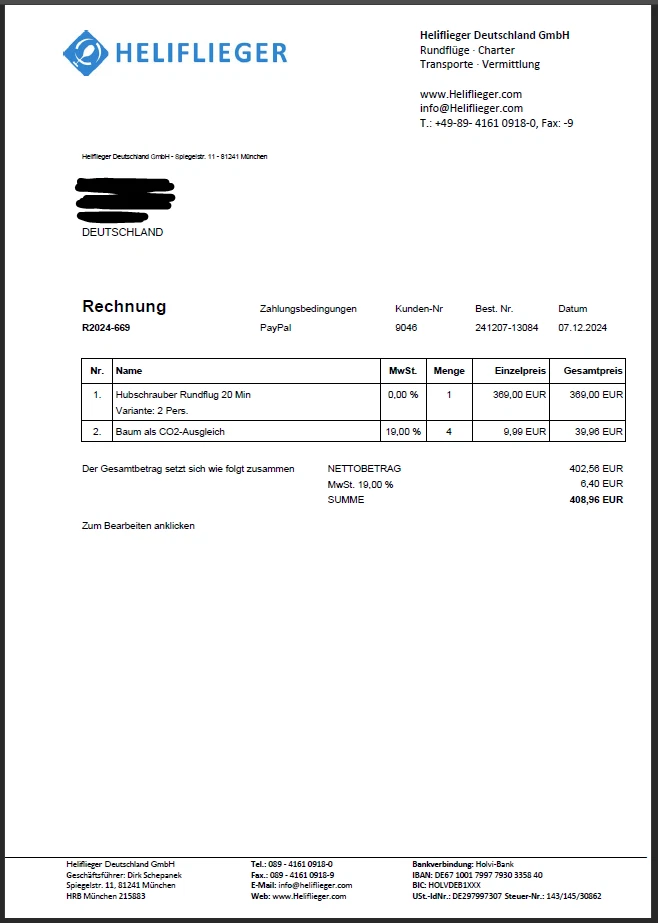 Gutschein für Hubschrauberrundflug für 2 Personen - 369€ gültig bis 12/2027 - Bild 2 von 2