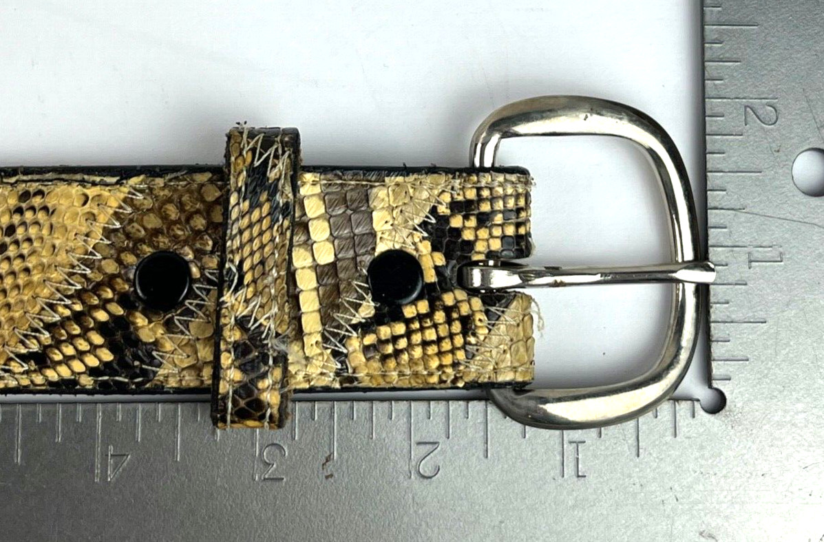 ACME Women's Patchwork Genuine Python Leather Bel… - image 7