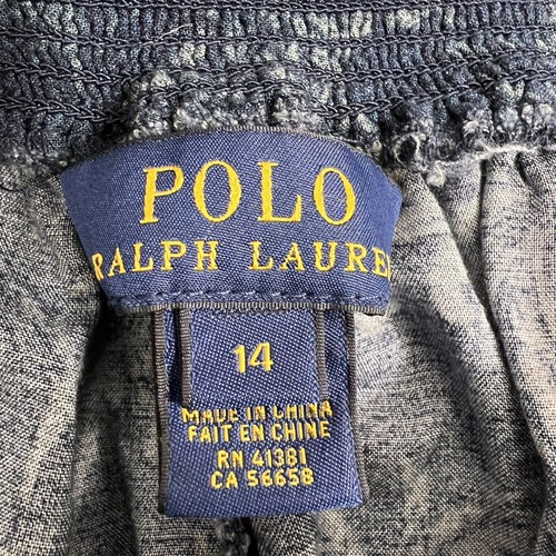 Polo Ralph Lauren Girls Youth Size 14 Blue Tropical Pull On Lightweight Viscose - Picture 11 of 13