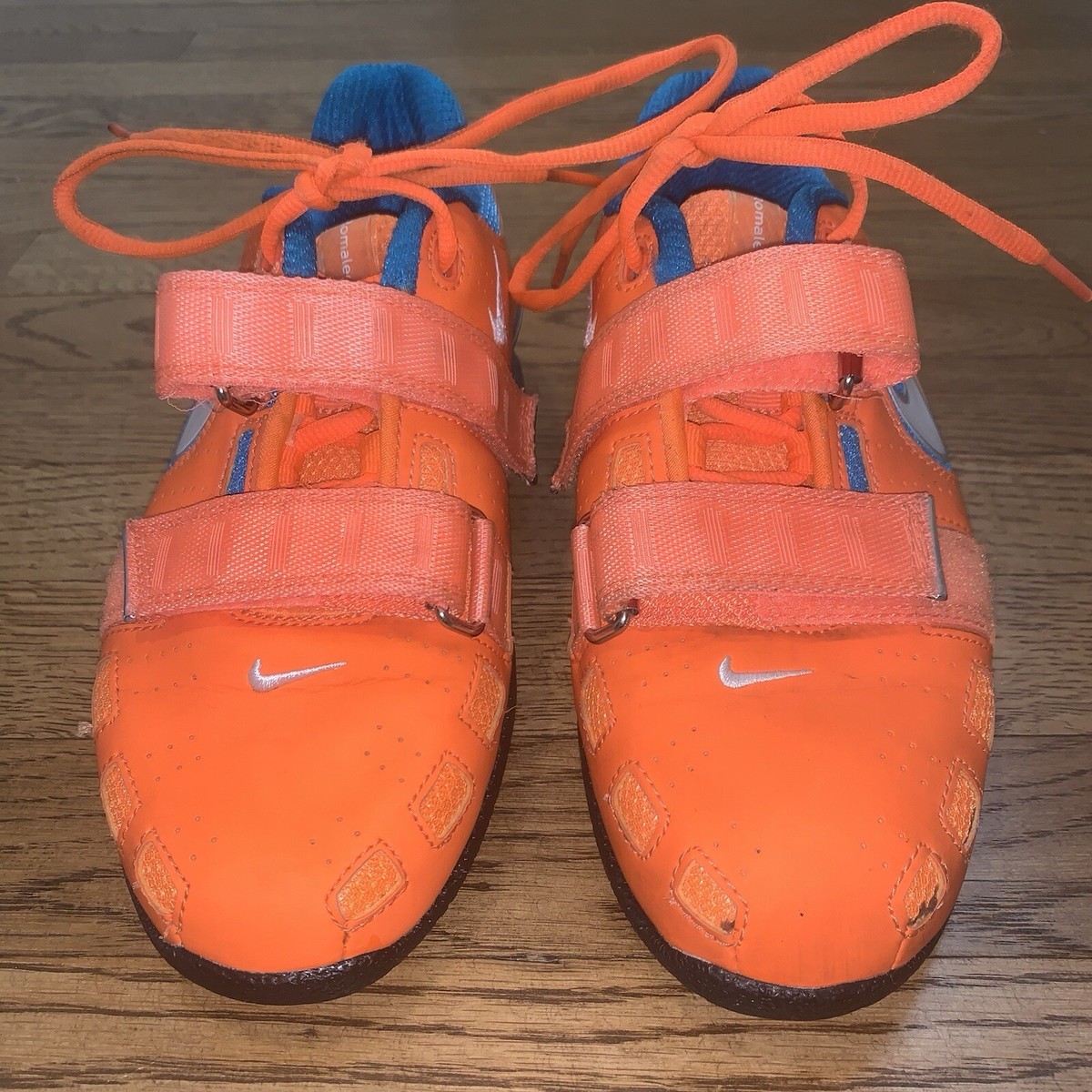 NIKE ROMALEOS 2 WEIGHTLIFTING SHOES ORANGE BLUE WHITE Men's 5.5