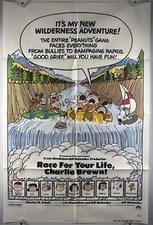 CHARLIE BROWN RACE FOR YOUR LIFE Movie Poster (VeryFine-) One Sheet 1977 24876