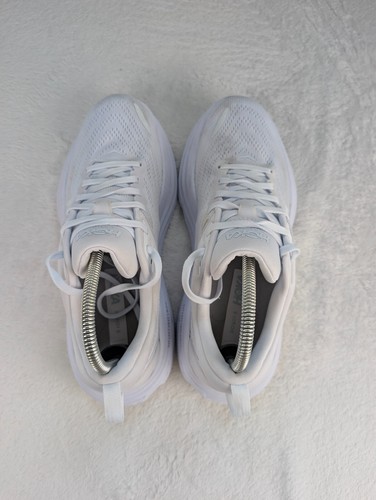 Scarpe da corsa Hoka Bondi 8 uomo taglia 8D bianche ammortizzate passeggio - Foto 6 di 13