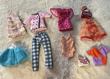 Lot Of 10 Vintage Barbie Fashion Clothes Dresses Swimsuit Pants Tops Skirt