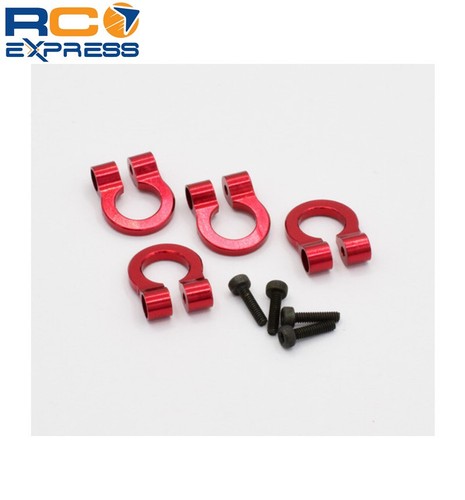 Hot Racing 1/10 Scale Aluminium Red Tow Shackle D-Ringe (4) ACC80802 - Bild 3 von 6