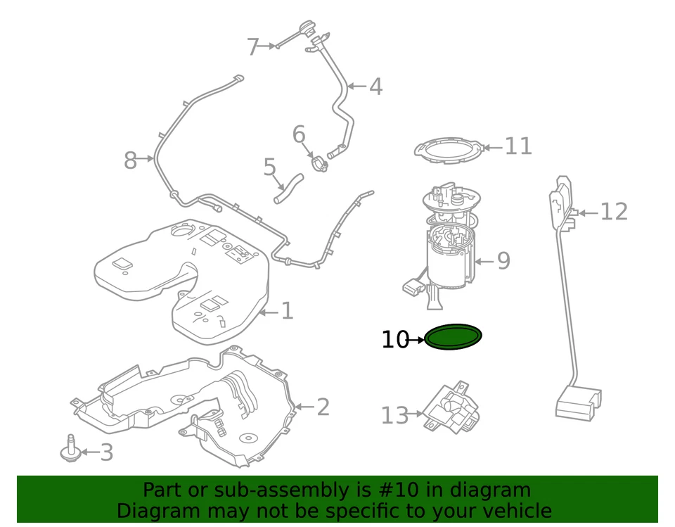 Conjunto de bomba de combustible original Land Rover Discovery 5 Defender junta tórica LR117476 Foto 3 de 3