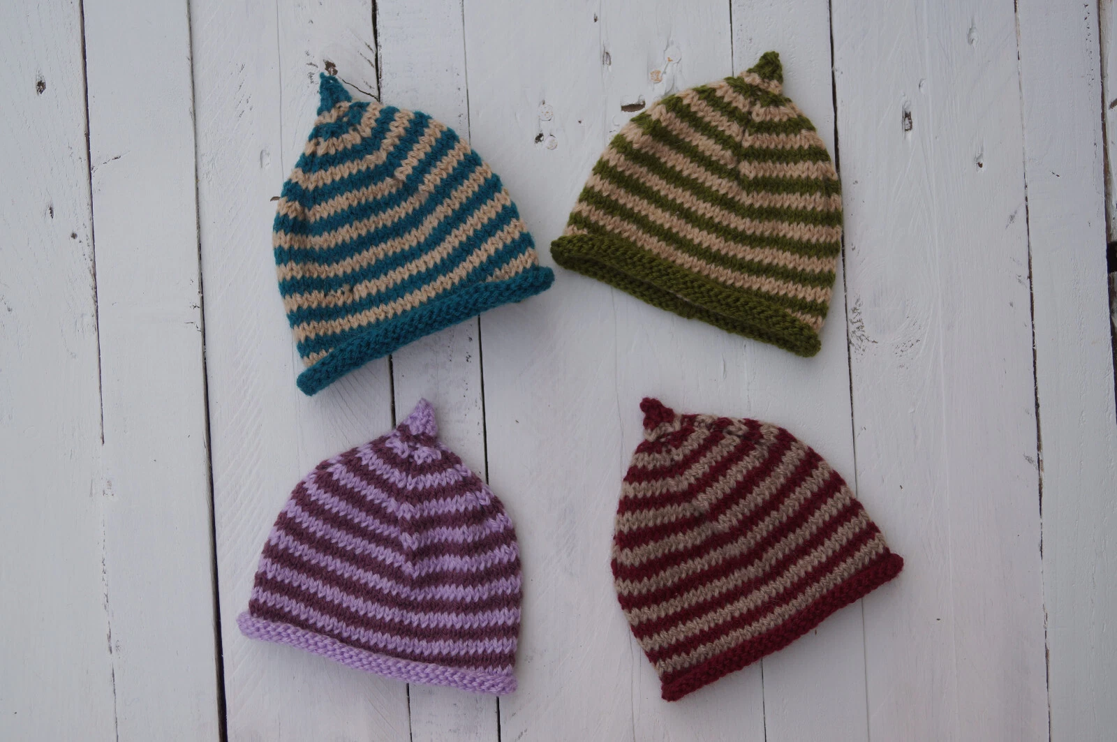wool baby beanie hat pixie beanie hat hand knitted chunky baby hat new born hat