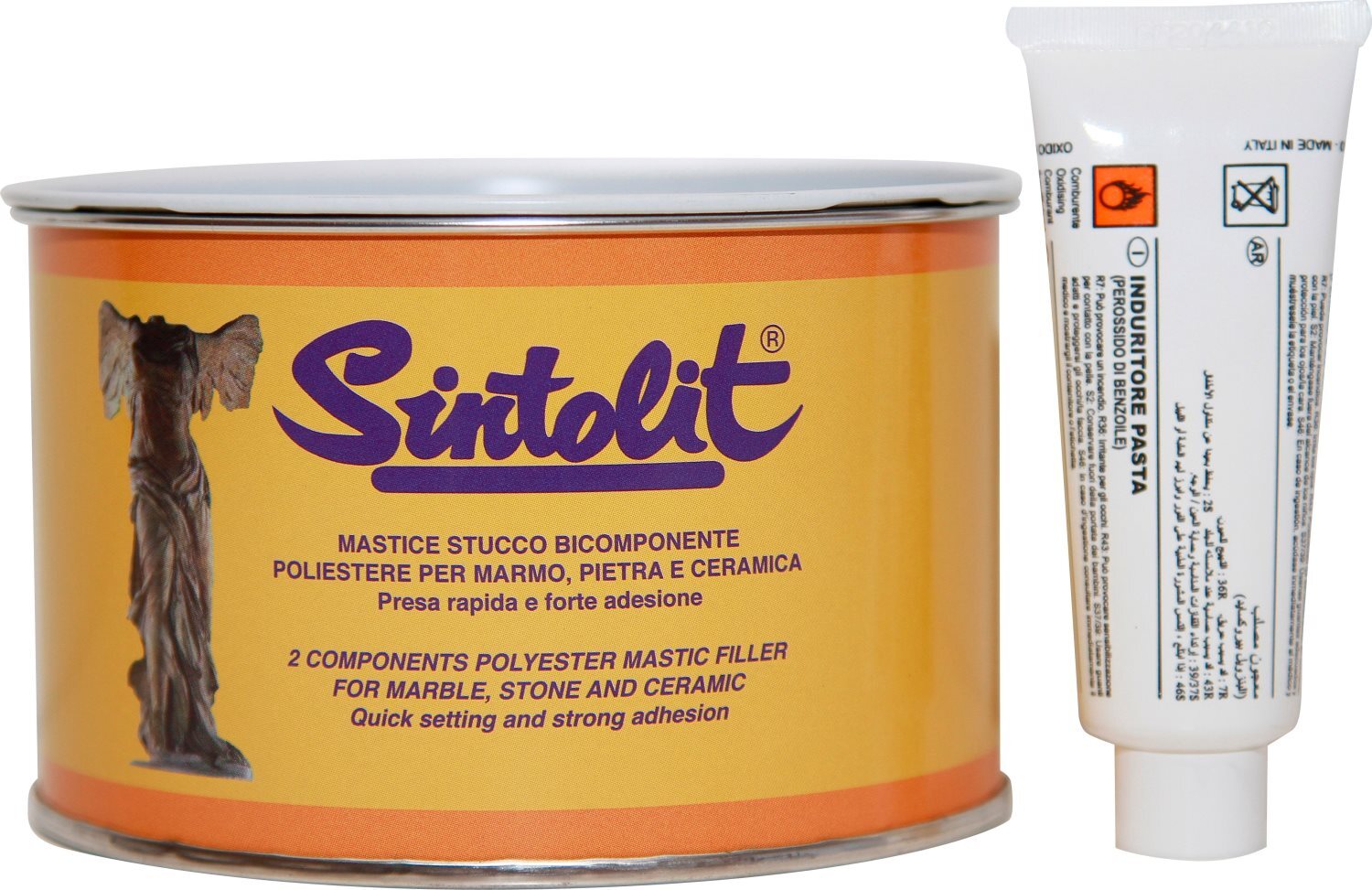 Mastice Stucco solido per marmo colore Paglierino 500 ml Sintolit Bandini