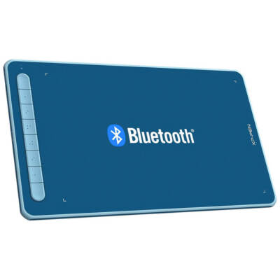 10x6'' XPPen Deco LW Blue Wireless Drawing Tablet, Bluetooth, Battery-Free