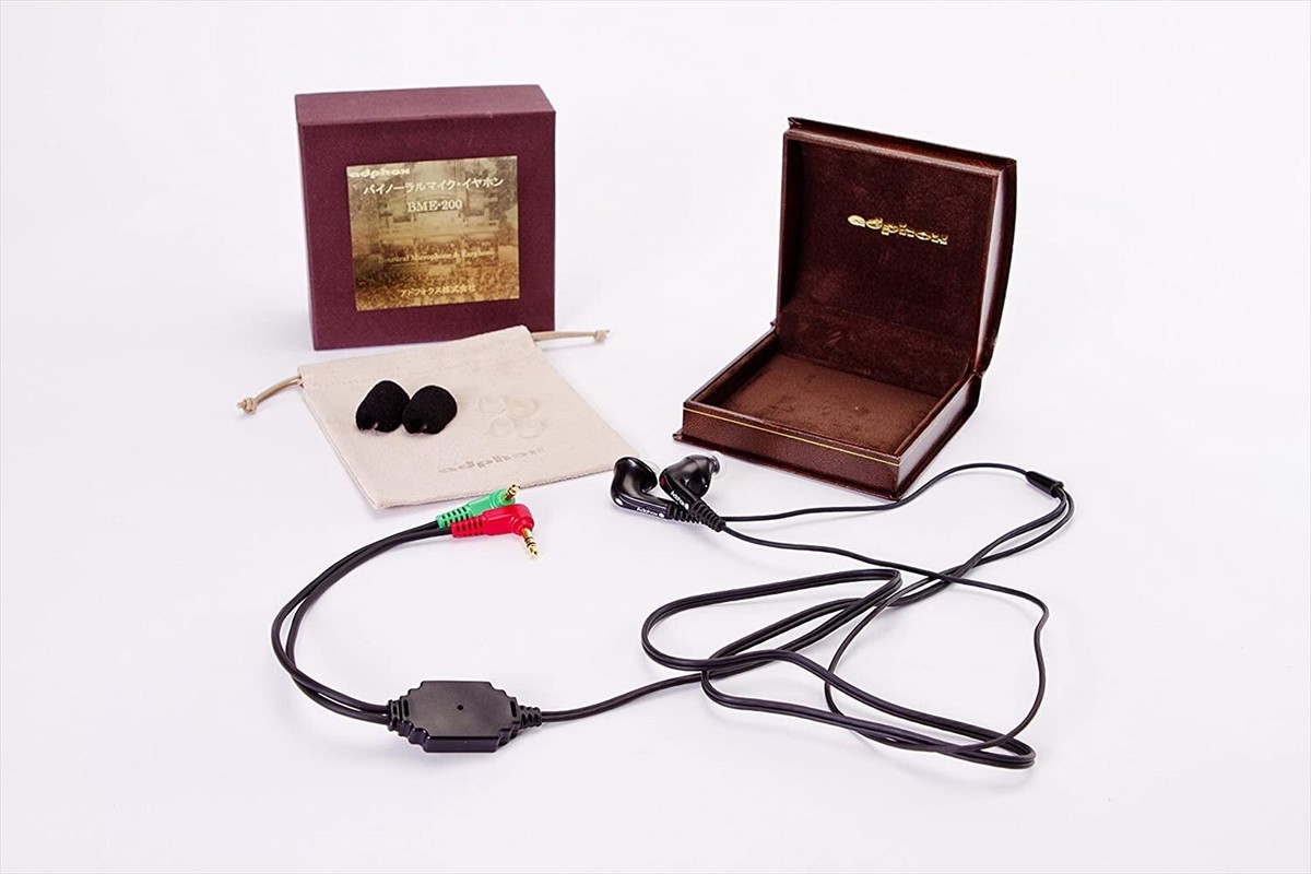 Adphox Earphone BME-200 High-quality binaural microphone
