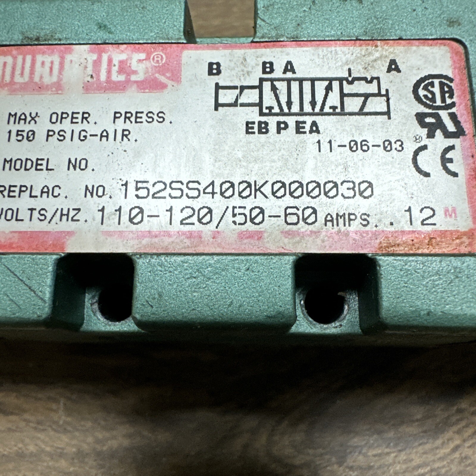 Numatics,152SS400K000030,Solenoid Valve