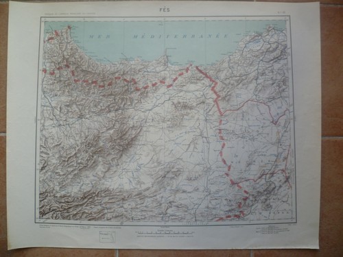 SERVICE GÉOGRAPHIQUE DE L'ARMÉE~FÉS-MAROC~1 / 1.000.000e~1929~1945~