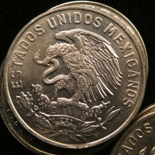 1965 Mexico 50 Centavos Cuauhtemoc Aztec Warrior BU KM 451 (398) - Picture 6 of 6