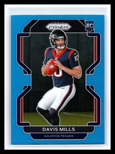 🏈 DAVIS MILLS 2021 PRIZM LIGHT BLUE HOLO REFRACTOR RC # 352
