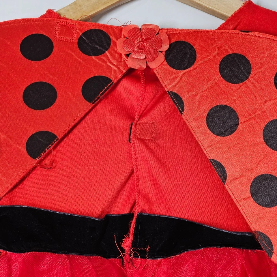 Hyde & Eek! Conjunto de vestido y alas de disfraz de Ladybug para niñas pequeñas Play Boutique 2-3T Foto 4 de 4